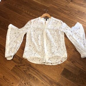 Lace bell sleeve blouse! Stunning!
